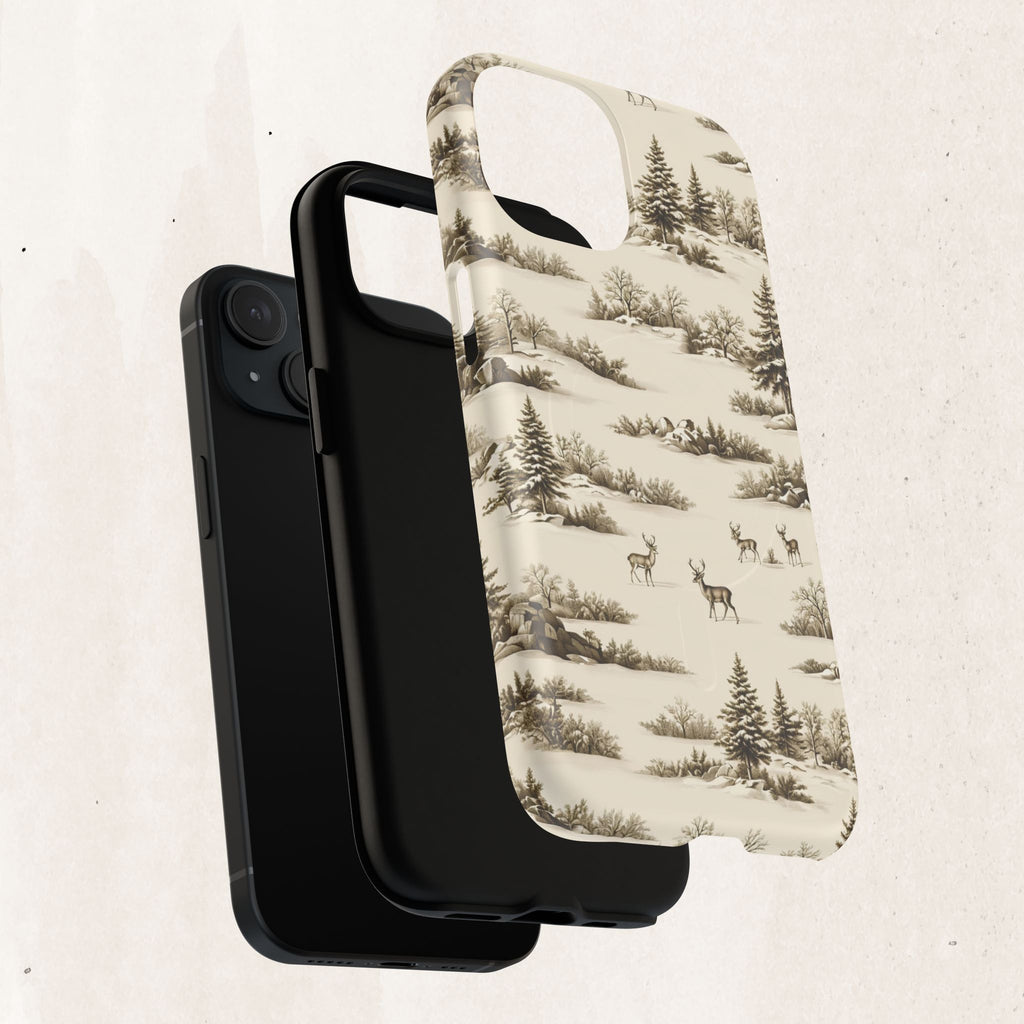 Deer & Pine Woodland Tough Magnetic Phone Case