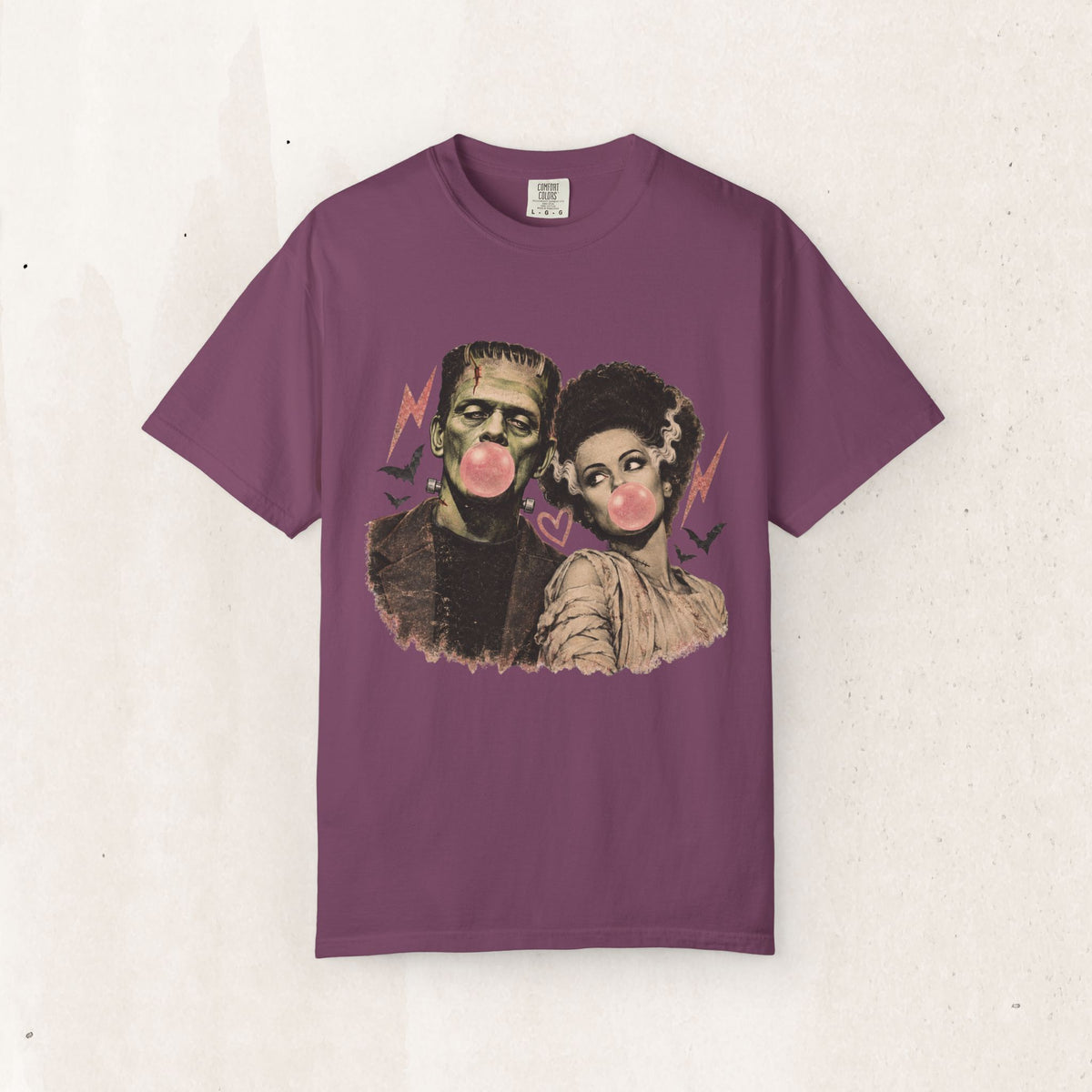 Frankenstein & Bride Bubblegum Vintage Tee – Berry