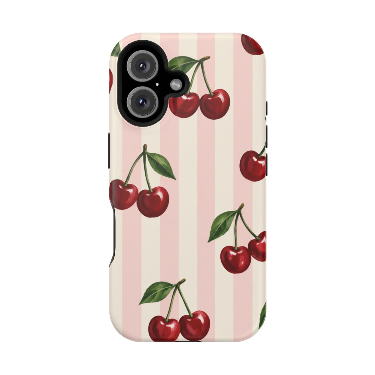 Cherry Stripe Magnetic Phone Case, alternate view