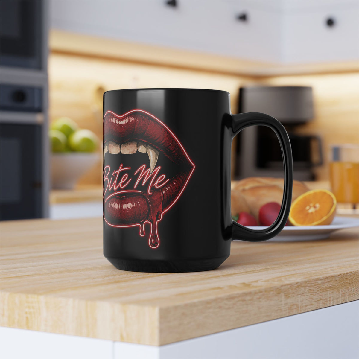 Bite Me Vampire Lips Mug