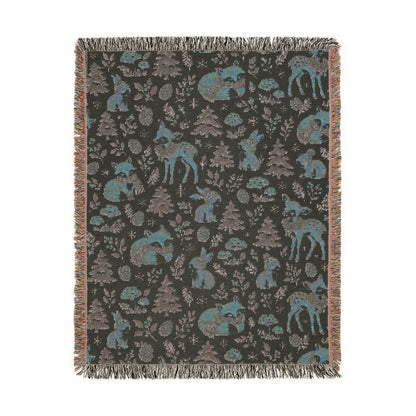 Woodland Winter Woven Blanket