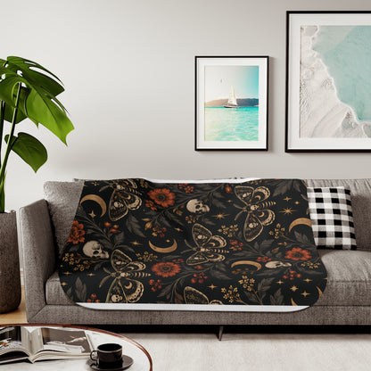 Mystic Moth Sherpa Blanket