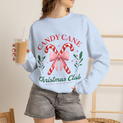 Candy Cane Christmas Club Crewneck Sweatshirt