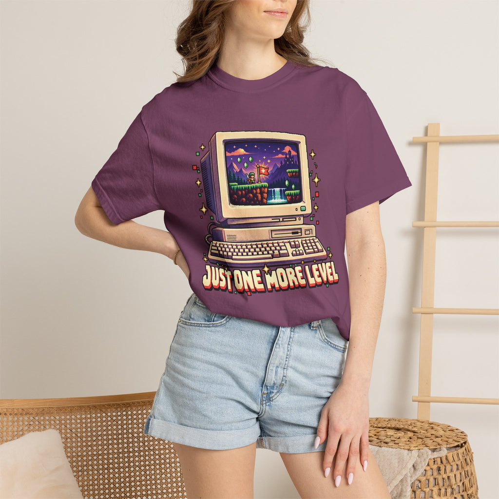 Retro Computer 'Just One More Level' Gaming Tee