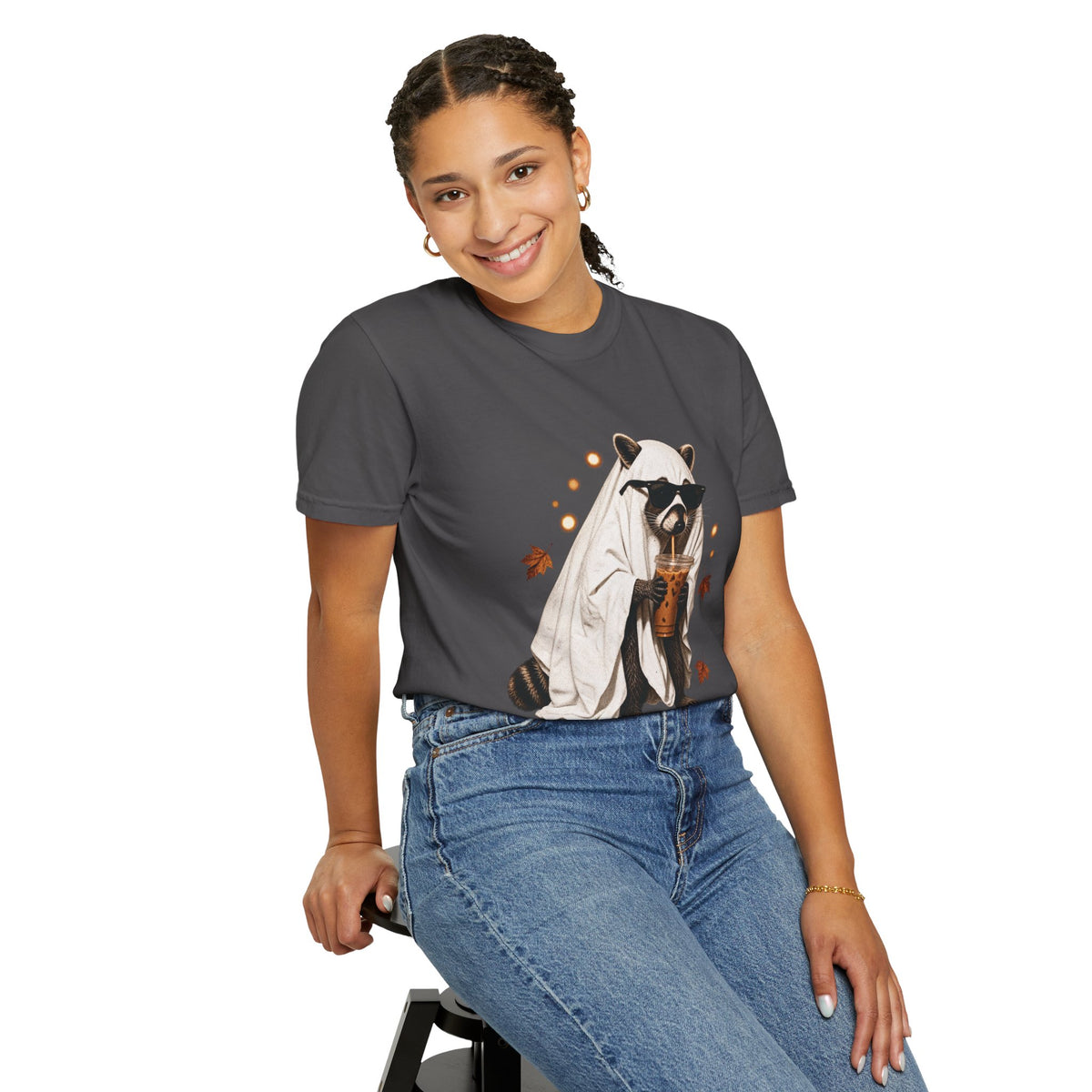 Halloween Raccoon Ghost Costume Tee