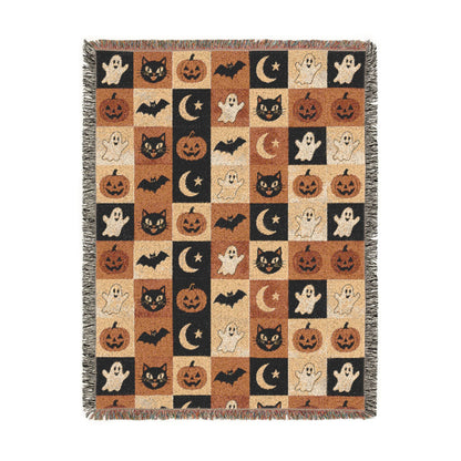 Halloween Patchwork Woven Blanket