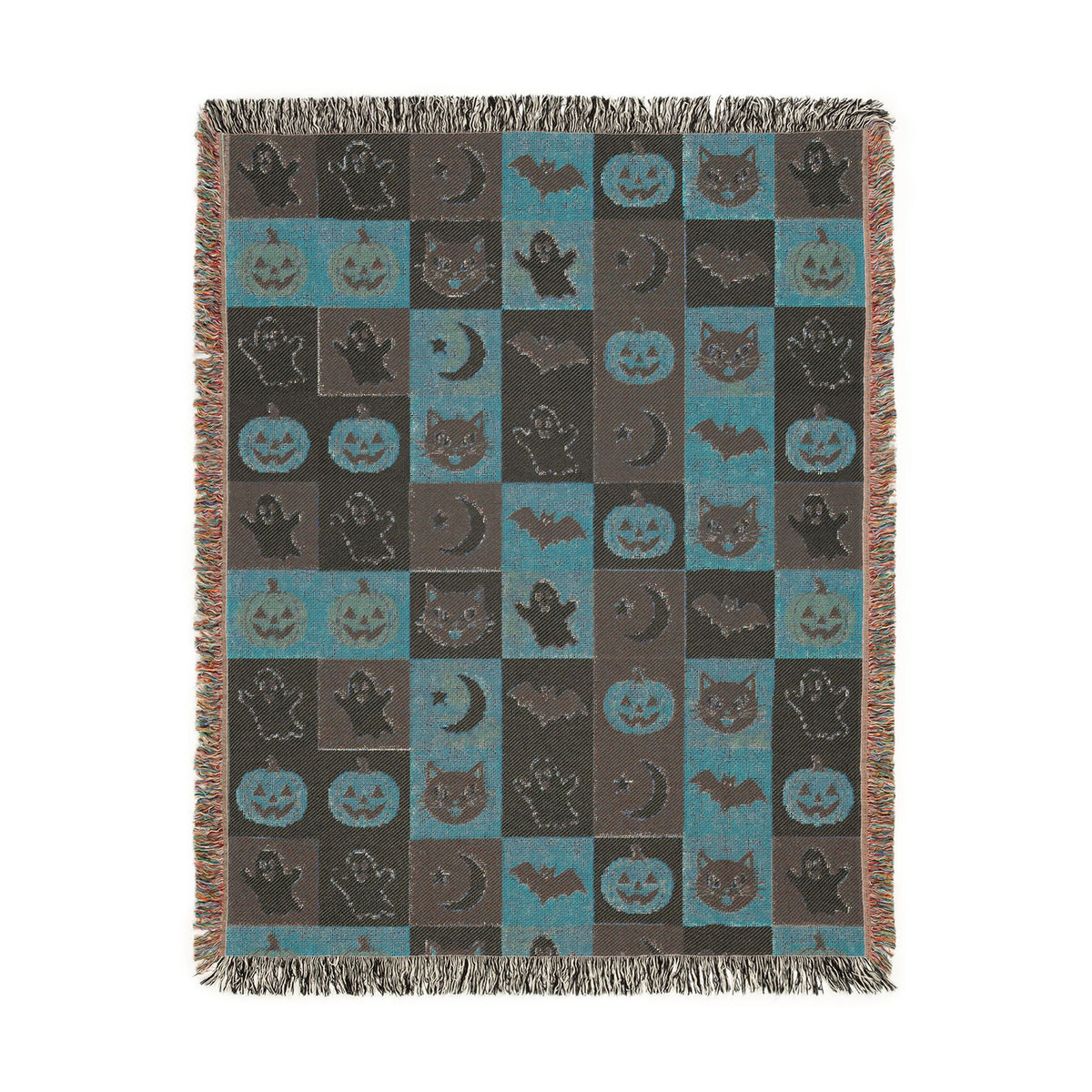 Halloween Patchwork Woven Blanket