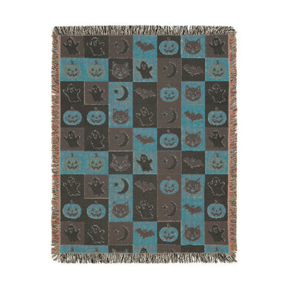 Halloween Patchwork Woven Blanket