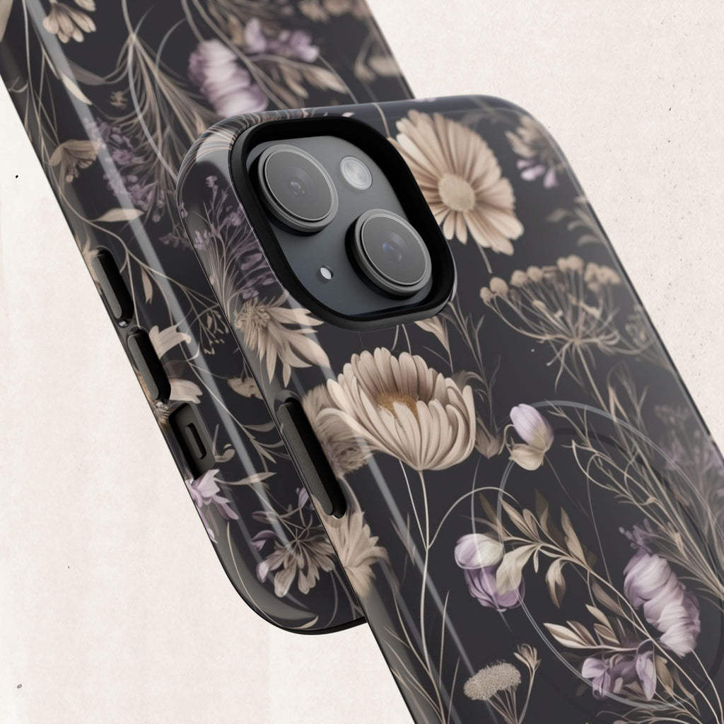 Floral Noir Tough Magnetic Phone Case