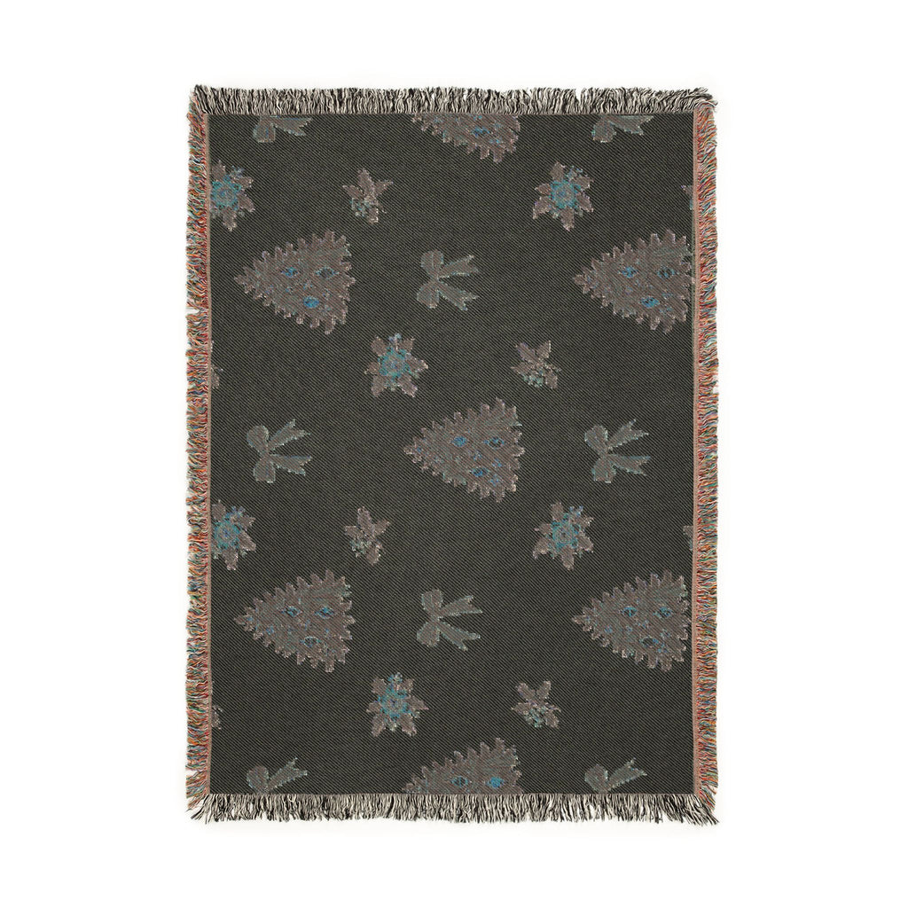 Vintage Christmas Tree Woven Blanket Printify