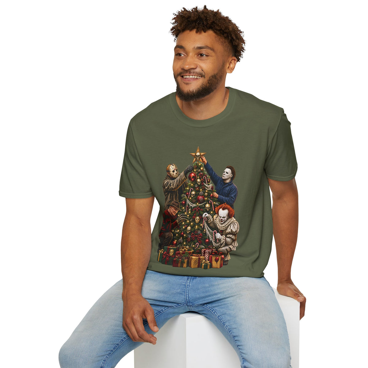Horror Icons Christmas Tee Printify