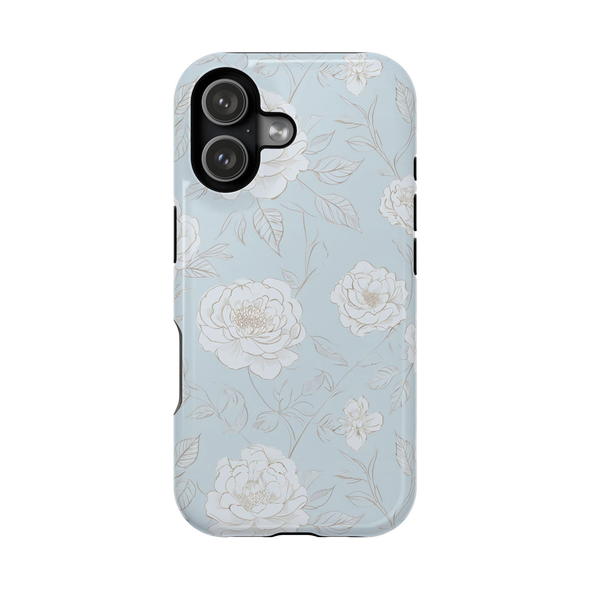 Blue Floral Magnetic Phone Case, alternate view