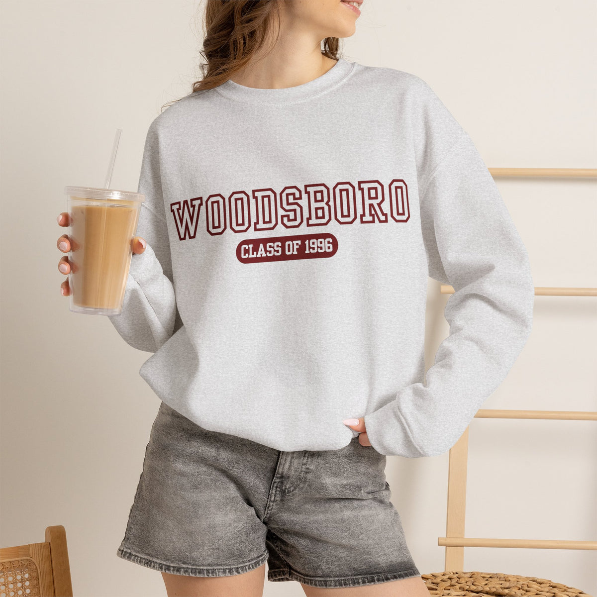 Woodsboro Class of 1996 Scream Crewneck Sweatshirt in Sport Grey, alternate view