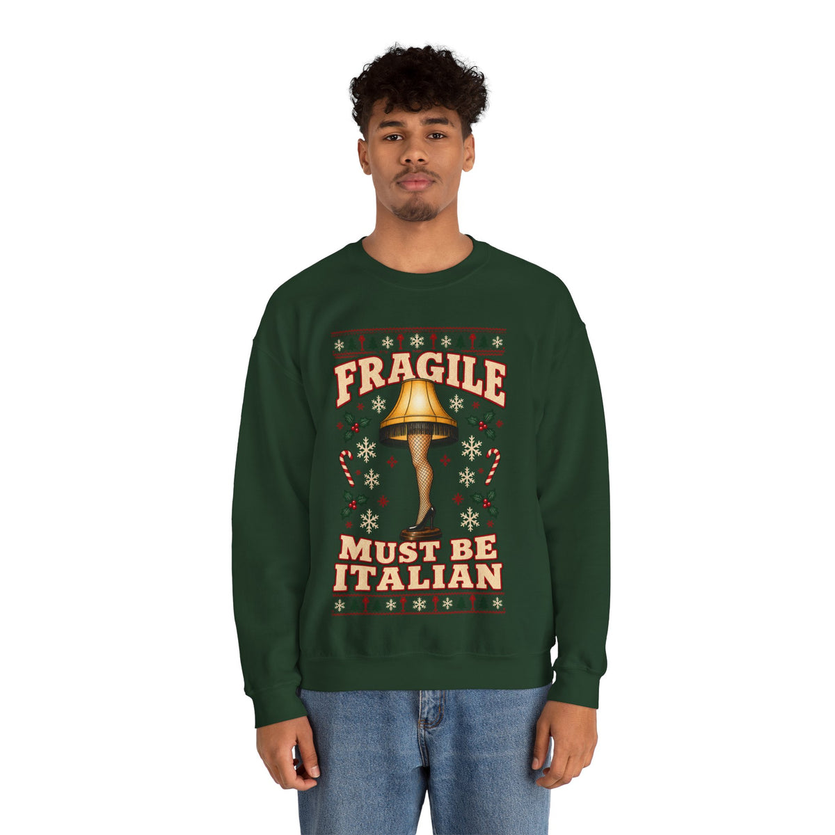 A Christmas Story 'Fragile! Must Be Italian' Sweatshirt in Black, alternate view