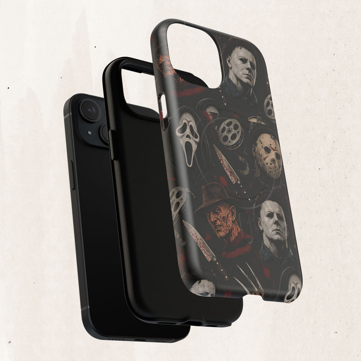 Horror Icons Magnetic Phone Case — Michael Myers, Freddy & Ghost Face Design