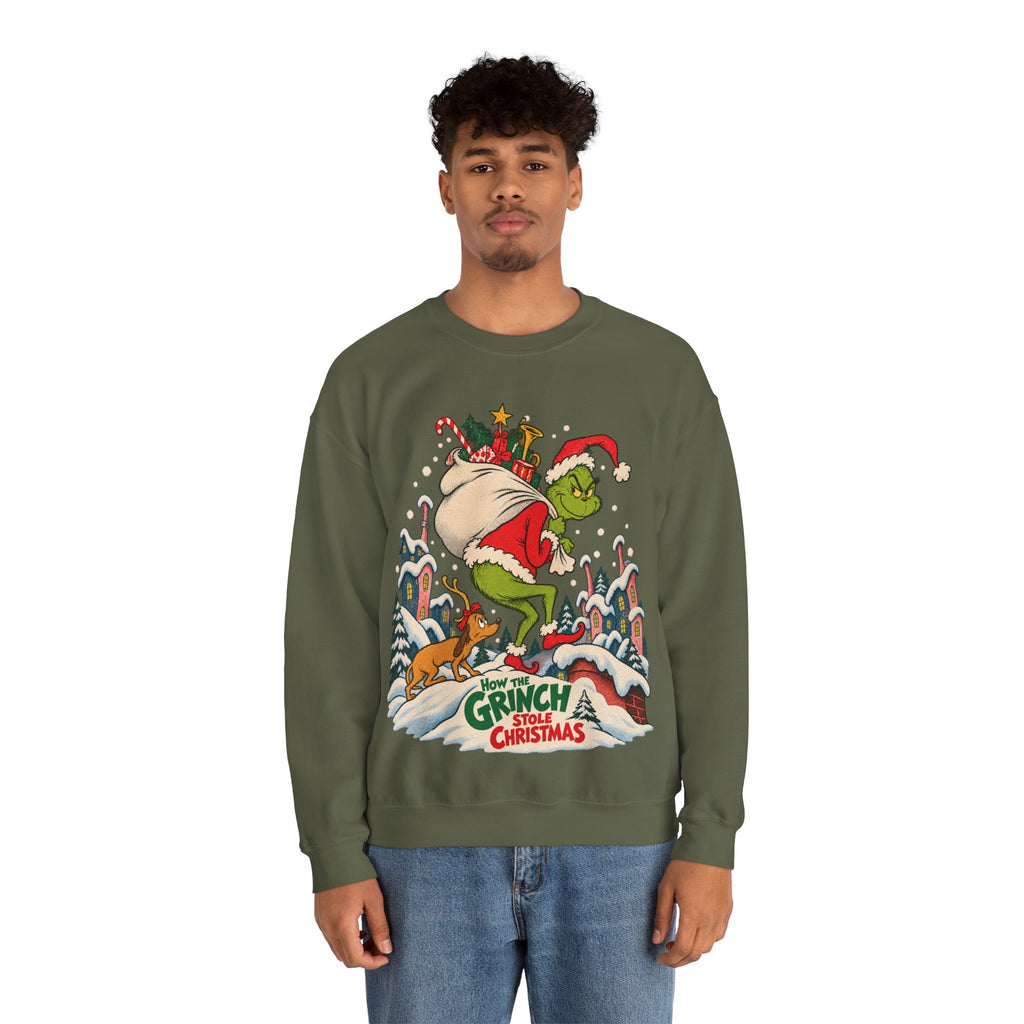 Grinch Christmas Crewneck Sweatshirt – How the Grinch Stole Christmas Design