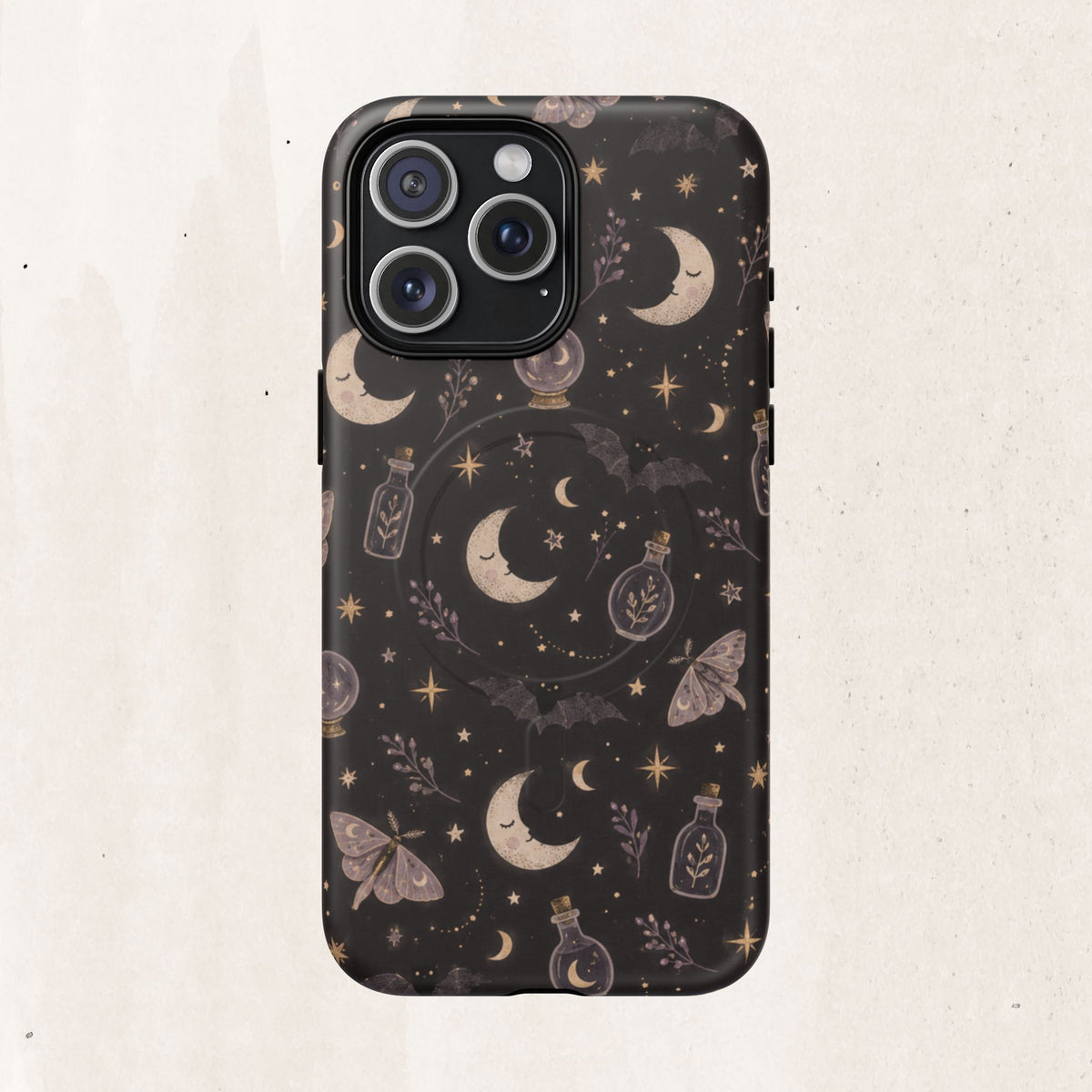 Moon & Moth Magnetic Phone Case — Celestial Protective Tough Case
