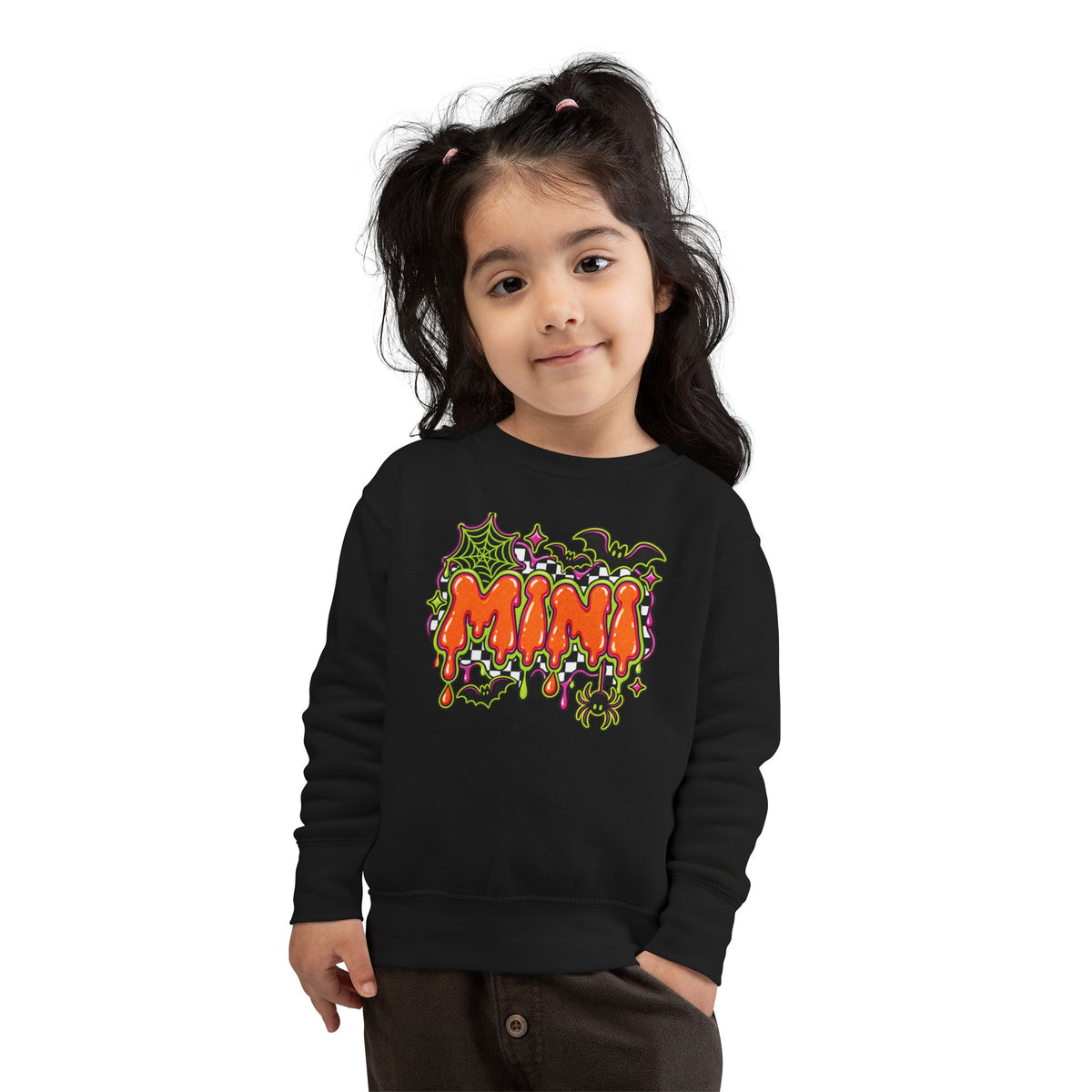 Neon Drip Checkerboard "Mini" Design Sweatshirt