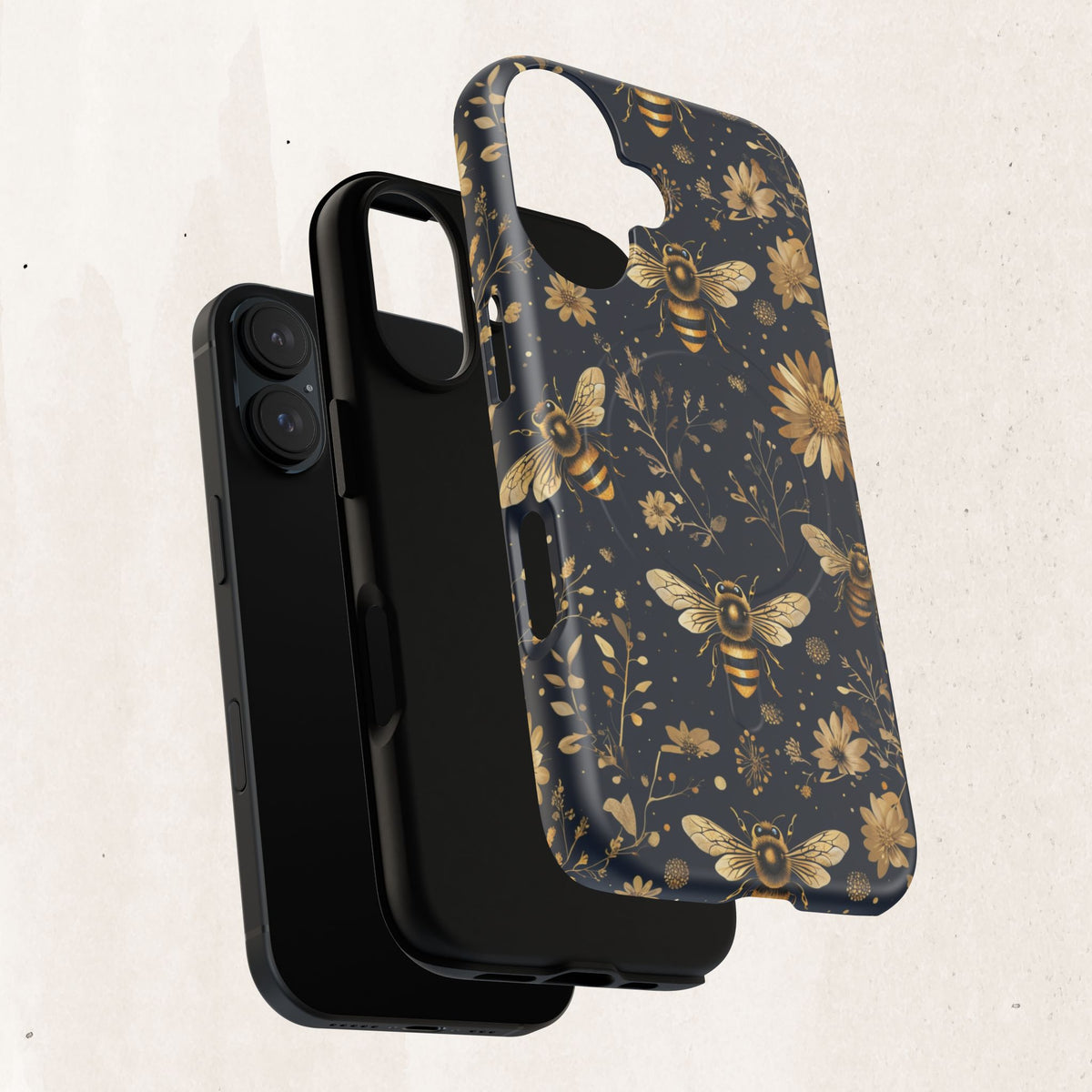 Gold Bees & Daisies Magnetic Tough Case