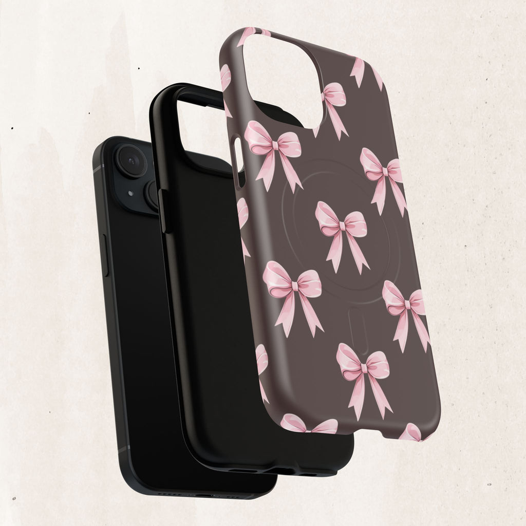 Pink Ribbon Bow Tough Magnetic Phone Case