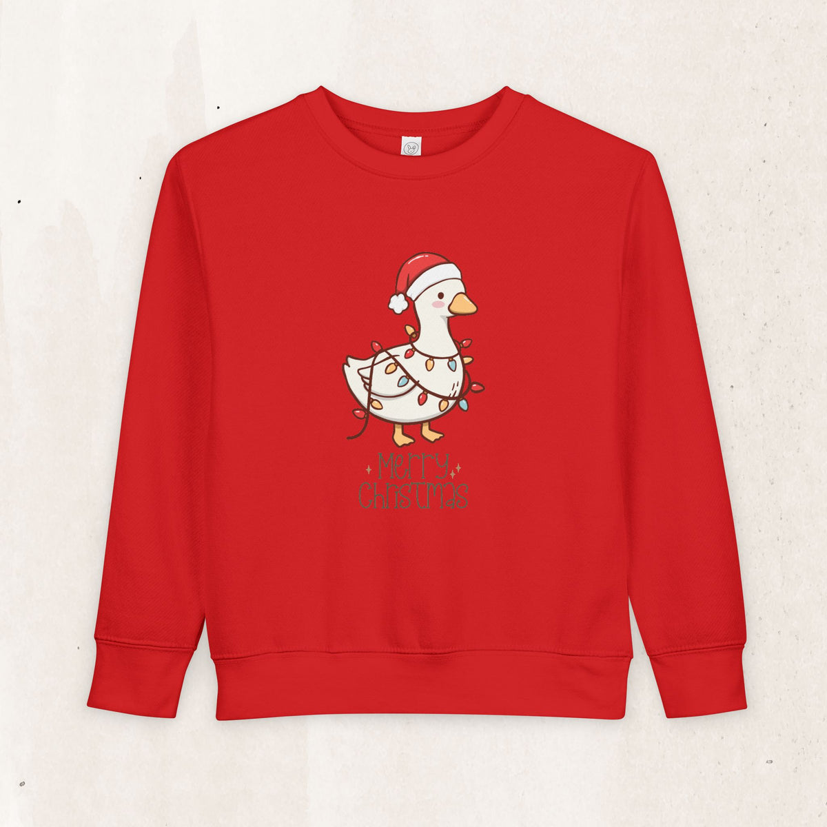 Santa Hat Duck "Merry Christmas" Toddler Sweatshirt
