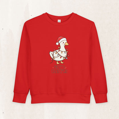 Santa Hat Duck "Merry Christmas" Toddler Sweatshirt