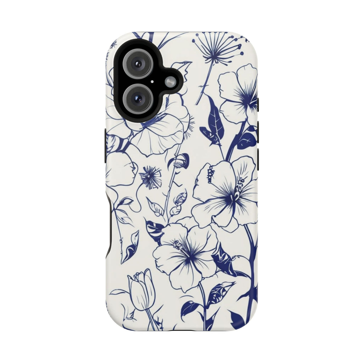 Floral Sketch Magnetic Phone Case, alternate view