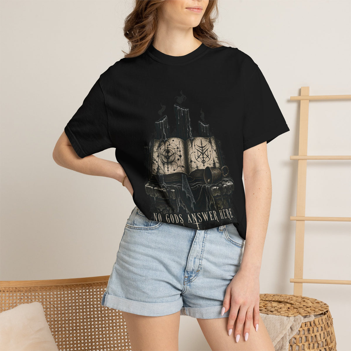 No Gods Answer Here Gothic Tee