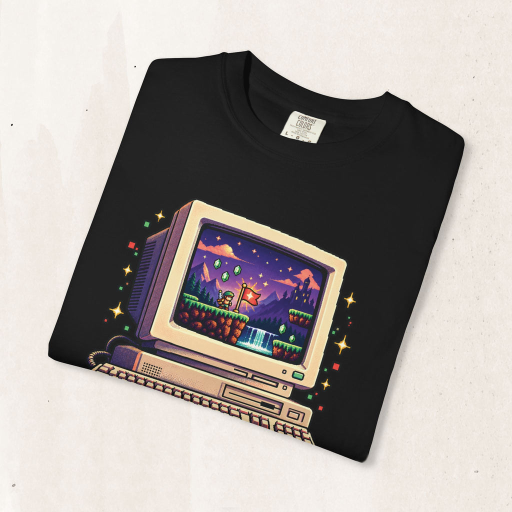 Retro Computer 'Just One More Level' Gaming Tee