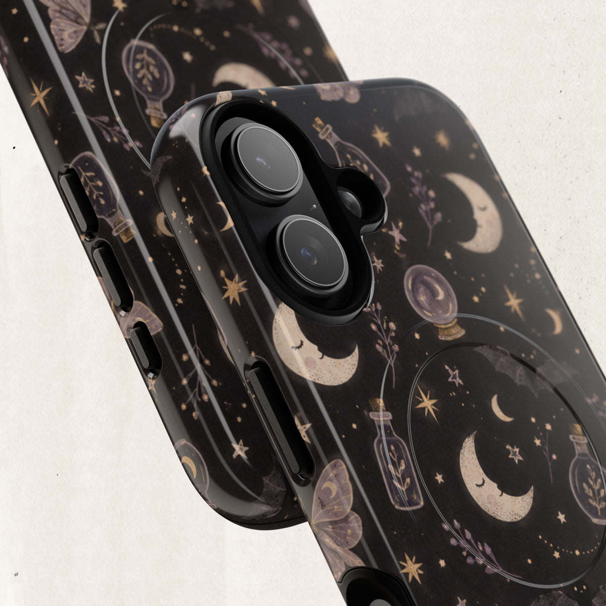 Moon & Moth Magnetic Phone Case — Celestial Protective Tough Case
