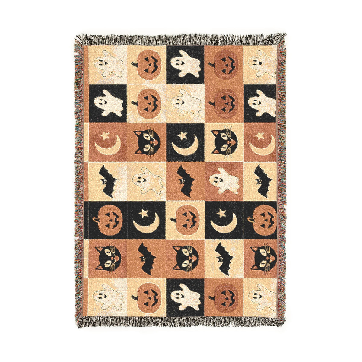 Halloween Patchwork Woven Blanket
