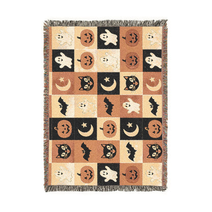 Halloween Patchwork Woven Blanket