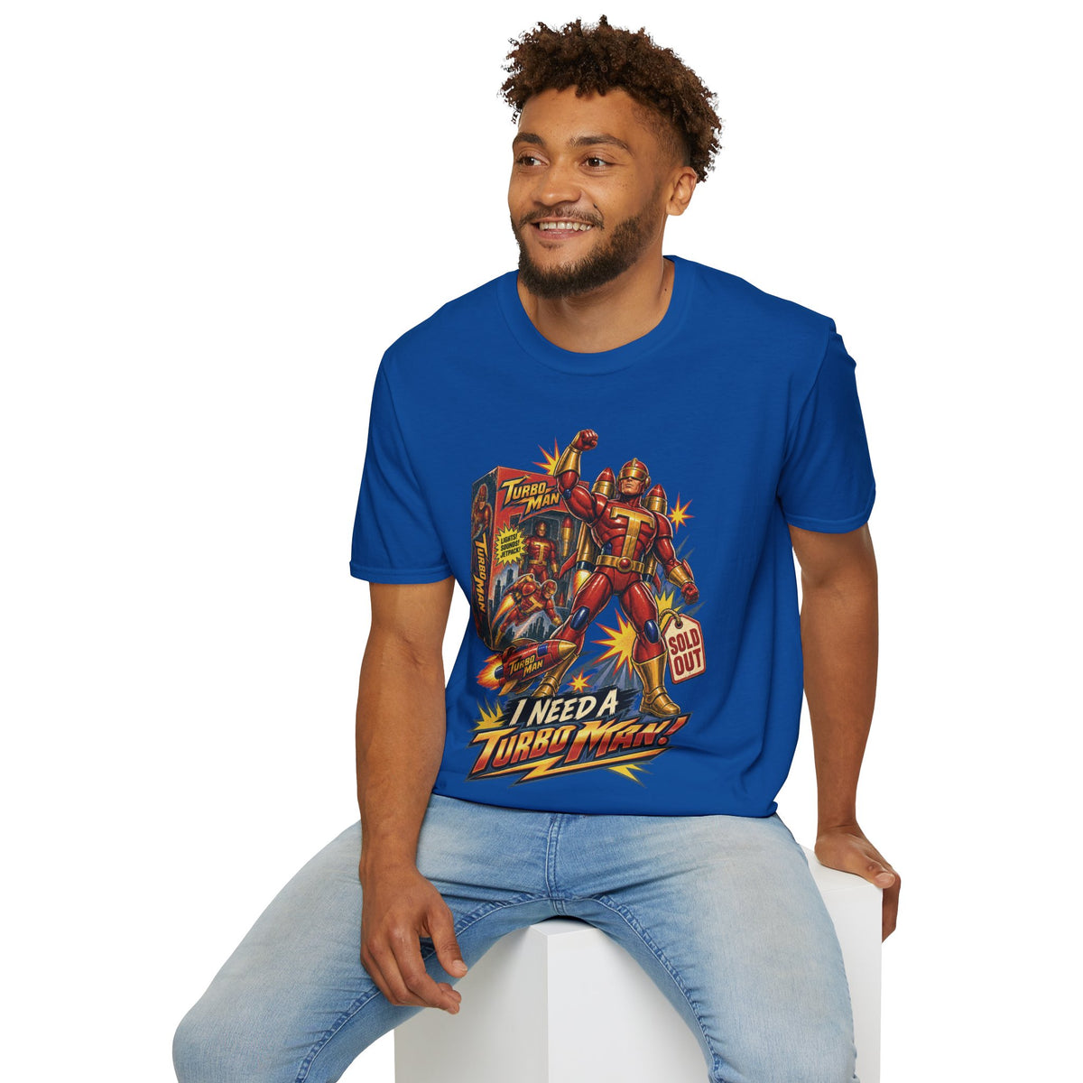 Turbo Man Graphic Tee - Jingle All The Way Printify