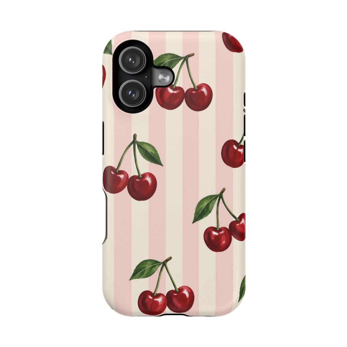 Cherry Stripe Magnetic Phone Case, alternate view