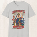 Burgermeister Meisterburger Retro Poster Tee – Vintage Christmas Cartoon Shirt – Ice Grey