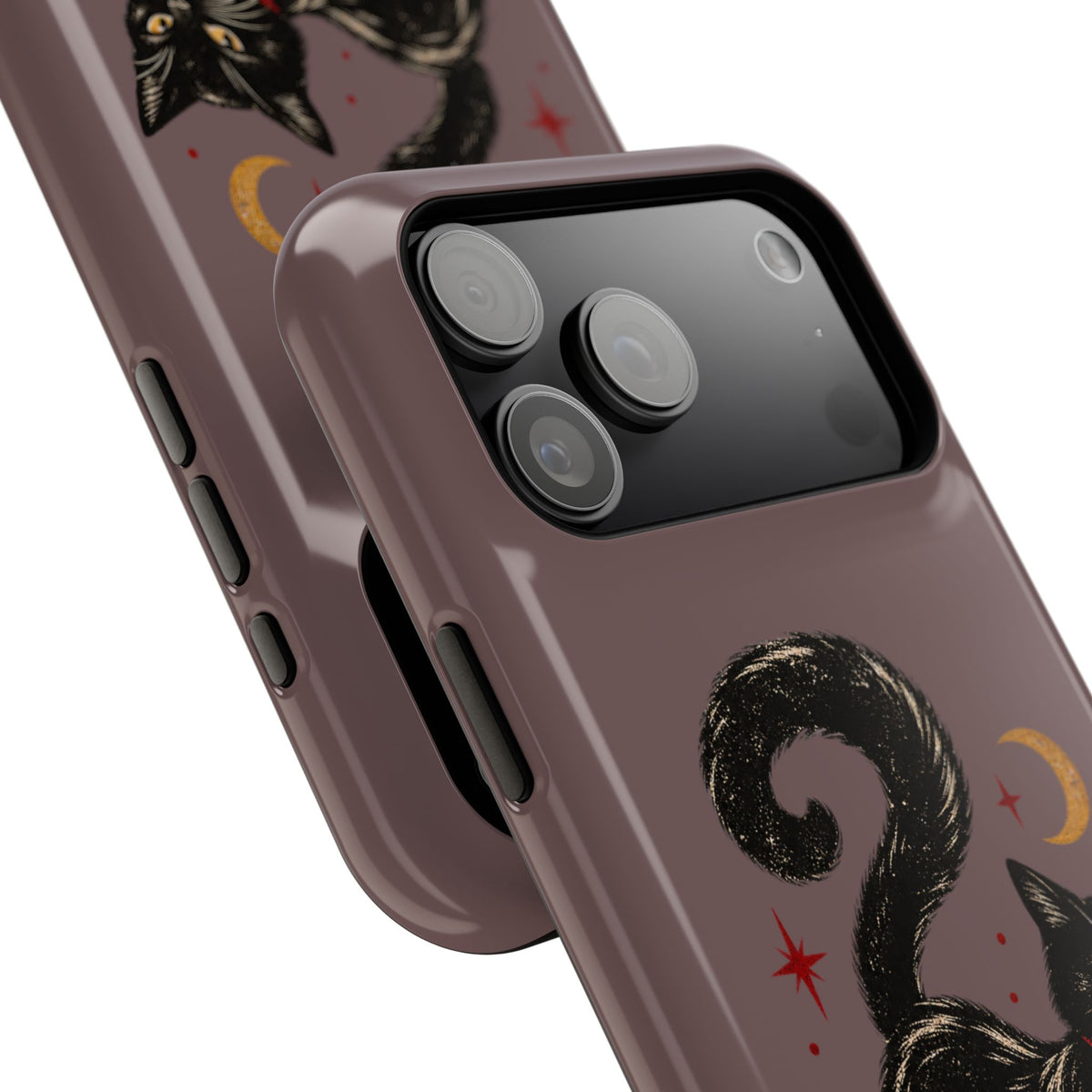 Black Cat in Red Boots MagSafe Phone Case, alternate view