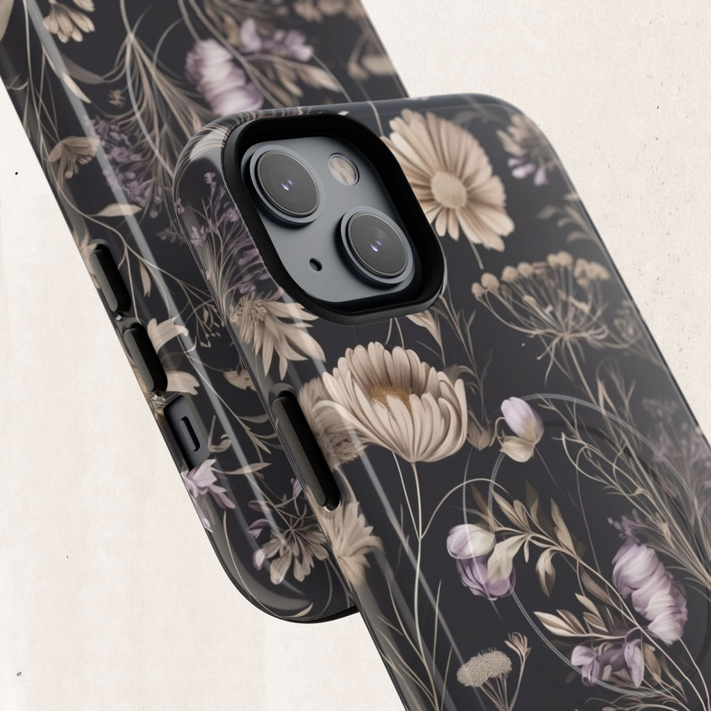 Floral Noir Tough Magnetic Phone Case