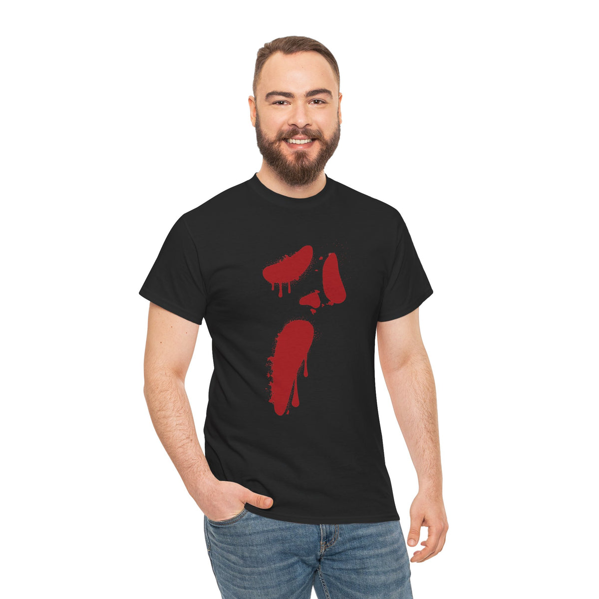 Bloody Ghostface Graphic Tee in Black, alternate view