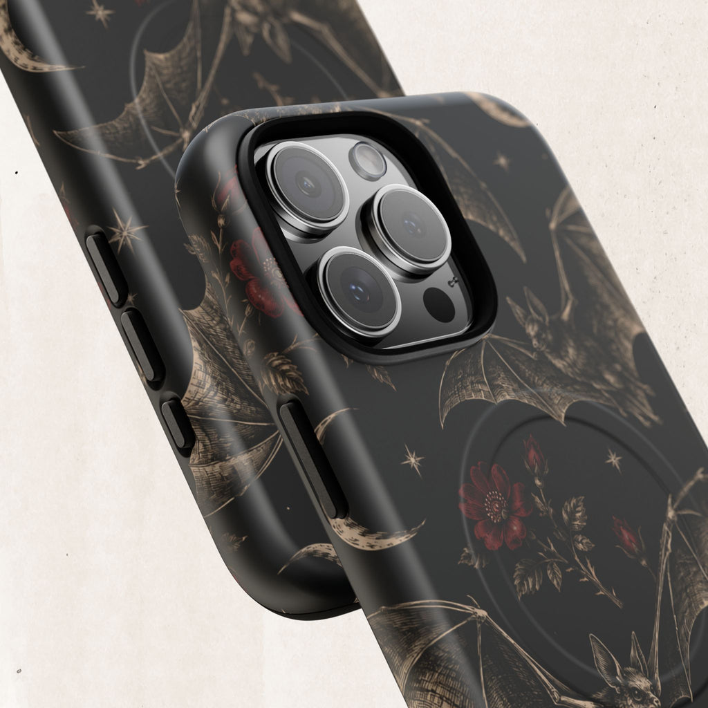 Gothic Bat & Moon Tough Magnetic Phone Case