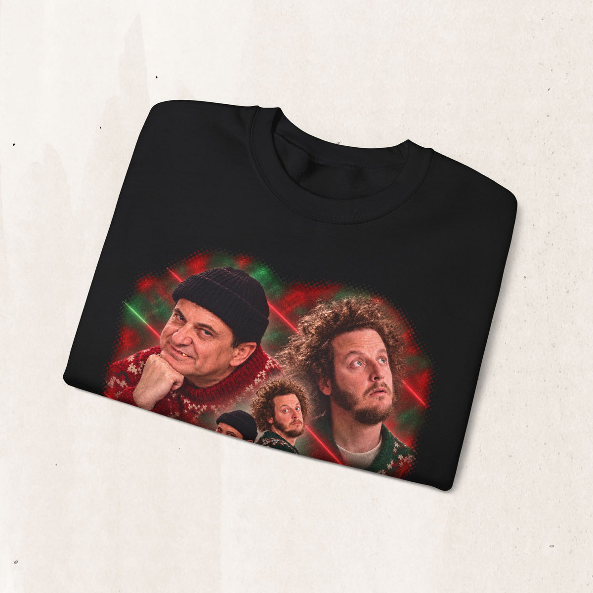 Harry and Marv Home Alone 80s glamour portrait Christmas sweatshirt