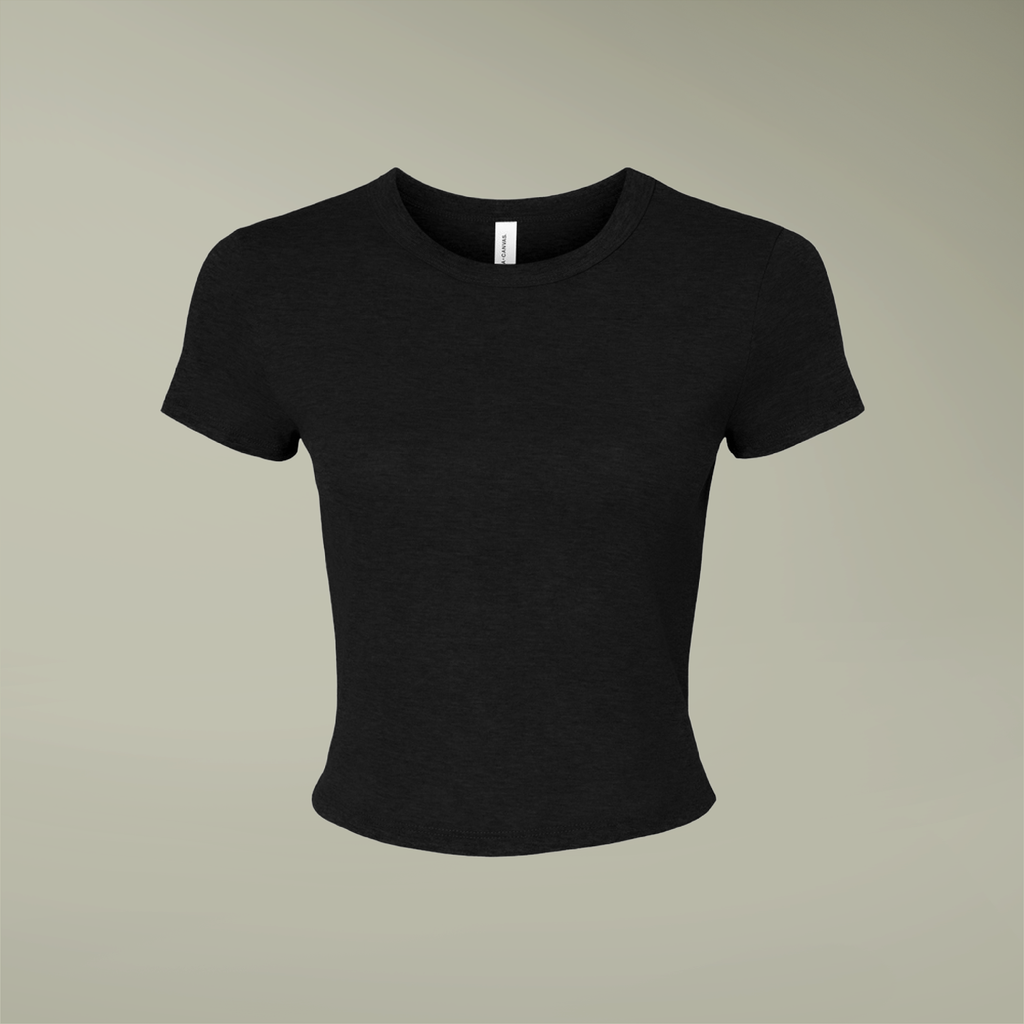 Embroidered Cherry Skulls Crop Tee | Baby Tee