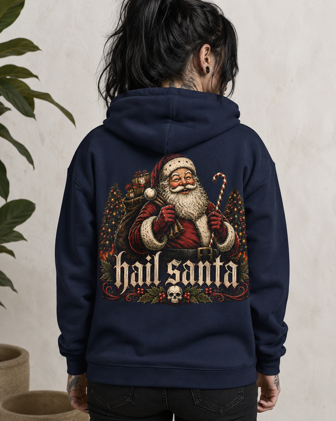 Hail Santa Full-Zip Hoodie