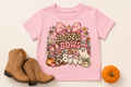 Trick or Treat Bows & Boos Toddler T-Shirt – Pink Ghost Halloween Tee – Light Pink