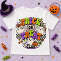 Trick or Treat Club Toddler T-Shirt – Cute Ghost Halloween Tee – White