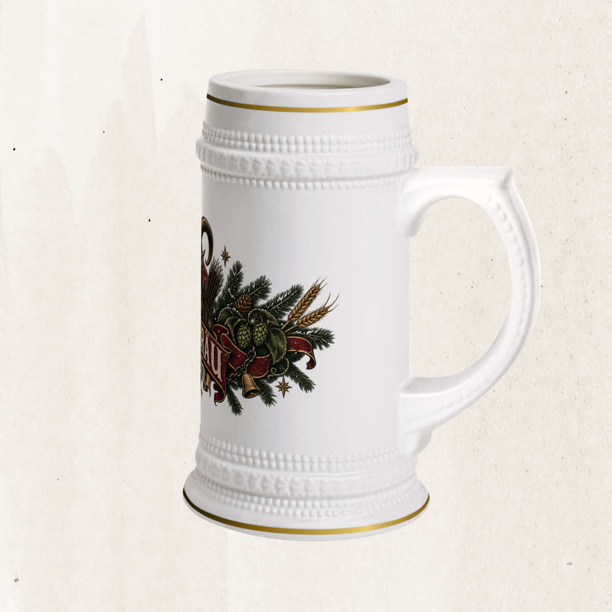 Krampusbräu Beer Stein – Naughty List Lager Ceramic Mug