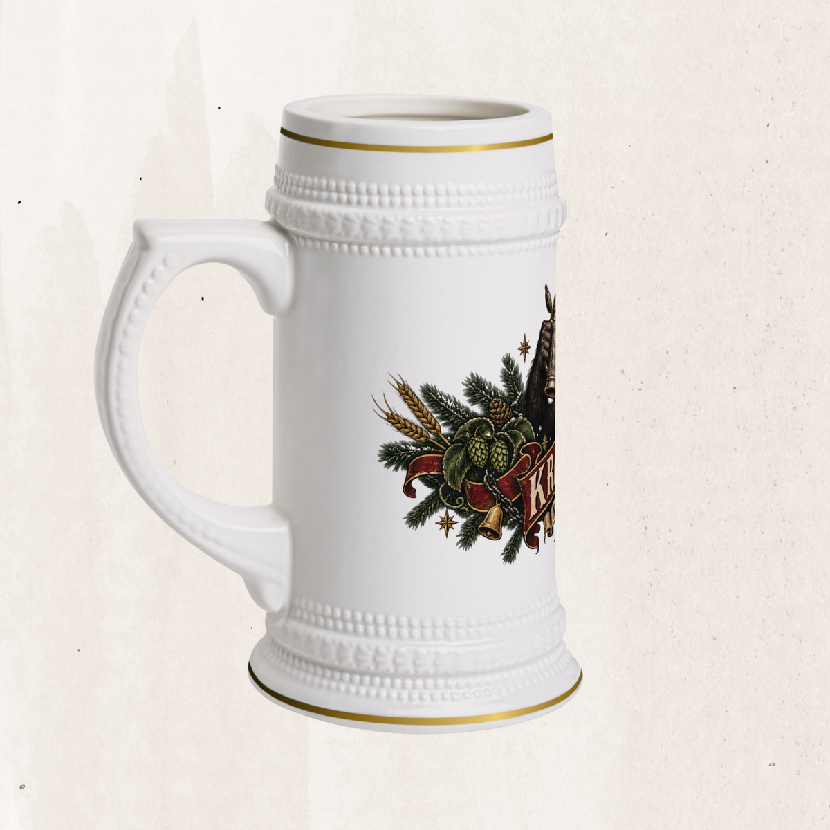 Krampusbräu Beer Stein – Naughty List Lager Ceramic Mug