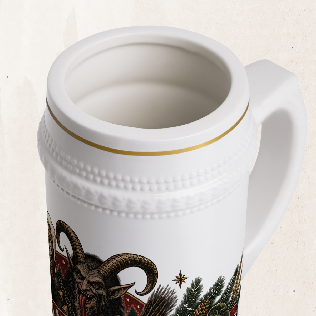Krampusbräu Beer Stein – Naughty List Lager Ceramic Mug