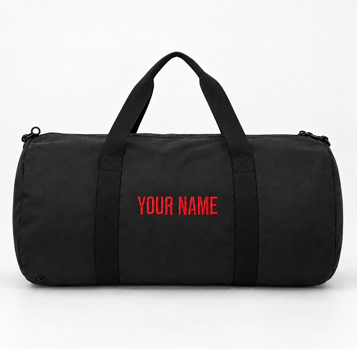 Personalized Checker-Handle Duffel Bag