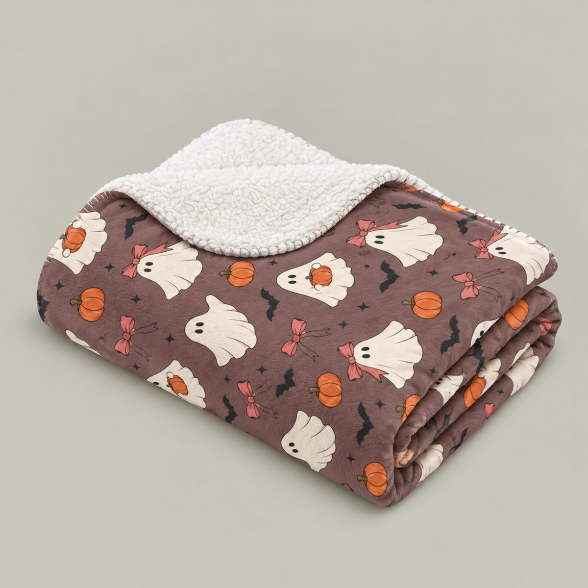 Autumn Ghosts Sherpa Blanket