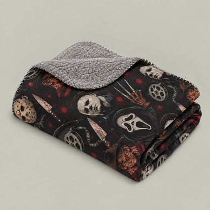 Horror Icons Sherpa Blanket
